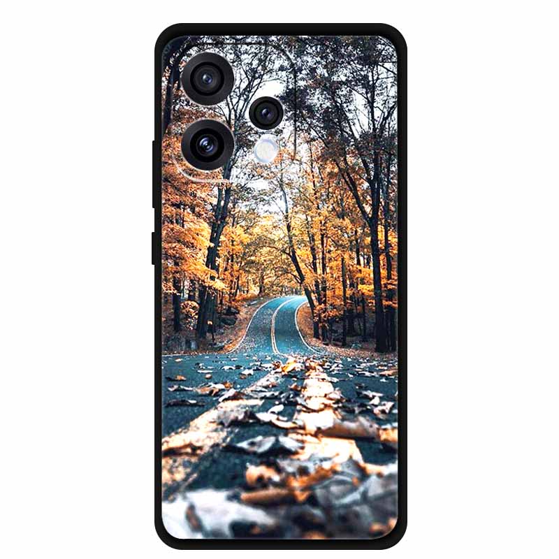 For Oppo Reno15 5G Case 6.59" Cute Cat Balck Edge Soft Silicone Wolf Phone Back Cover For Oppo Reno 15c 5G Protective Lion Funda