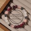Festive Gifts Garnet Rose Quartz Clear Quartz Black Onyx Beaded Bracelet Natural Fashion Jewelry For Men Women Daily Wear Gift