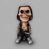 xiaobudian Halloween Skeleton Warrior Sculpture, Resin Art Soldier Figurine Statue Home Decor, Gunner Model Ornaments for Desktop Gaming Room