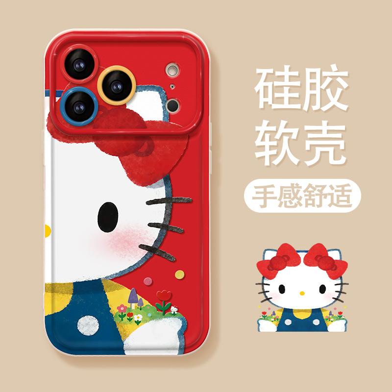 Cute cat bracelet applies to Apple 17promax mobile phone case Huawei mate60 new women's 15 silicone Xiaomi
