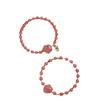 Natural High-grade Pink Crystal Bracelet, Niche Design Strawberry Crystal Bracelet, Light Luxury Cute Cat Paw Bracelet, Women's Gift
