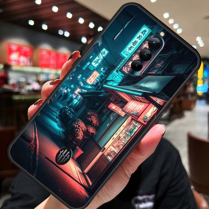 Japanese Night City Aesthetic Phone Case For ZTE Nubia Red Magic 9 Pro 8 8S Pro Plus 6 7 6S 7S Pro 6R 5S 5G Back Cover