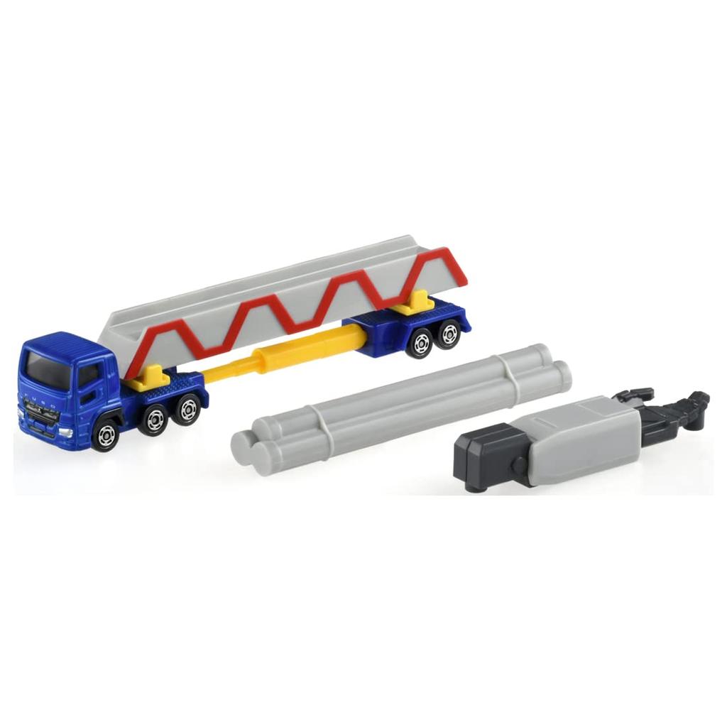 TAKARA TOMY Tomica Long Type Tomica Mitsubishi Fuso Super Great Pole Trailer Mini Car Toy Ages No.140 3+