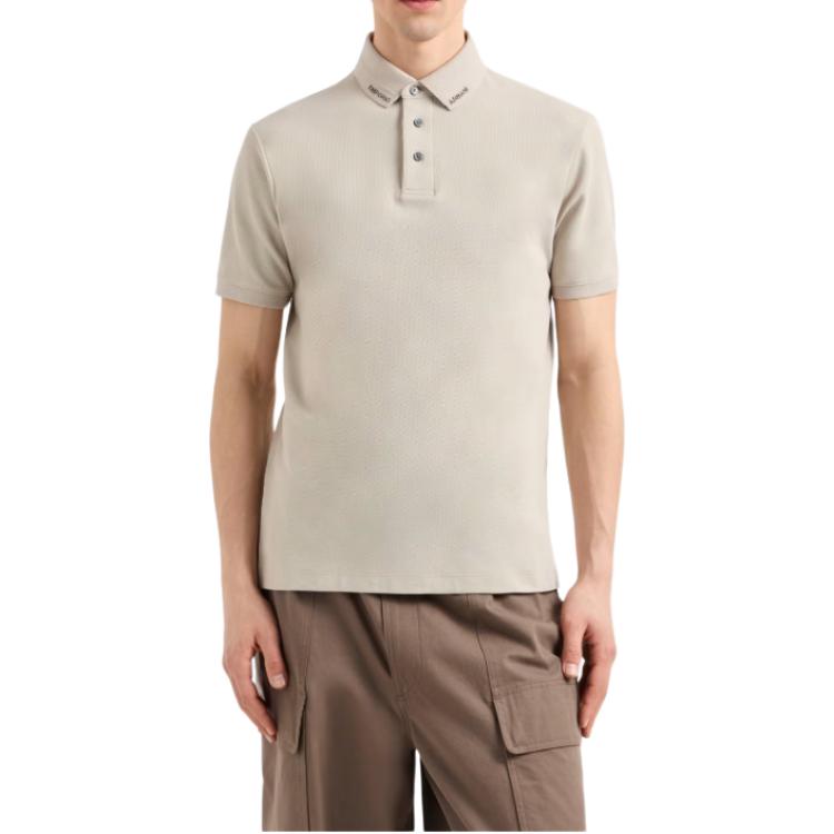 EMPORIO ARMANI Jersey Polo Shirt With Logo Collar EM001081-AF10497-U1098