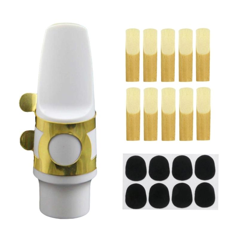 Alto Saxophone Mouthpiece Kits Includes Saxophone Mouthpiece, Plastic Cap, and Metal Ligature Clip Sax Saxophone Parts
