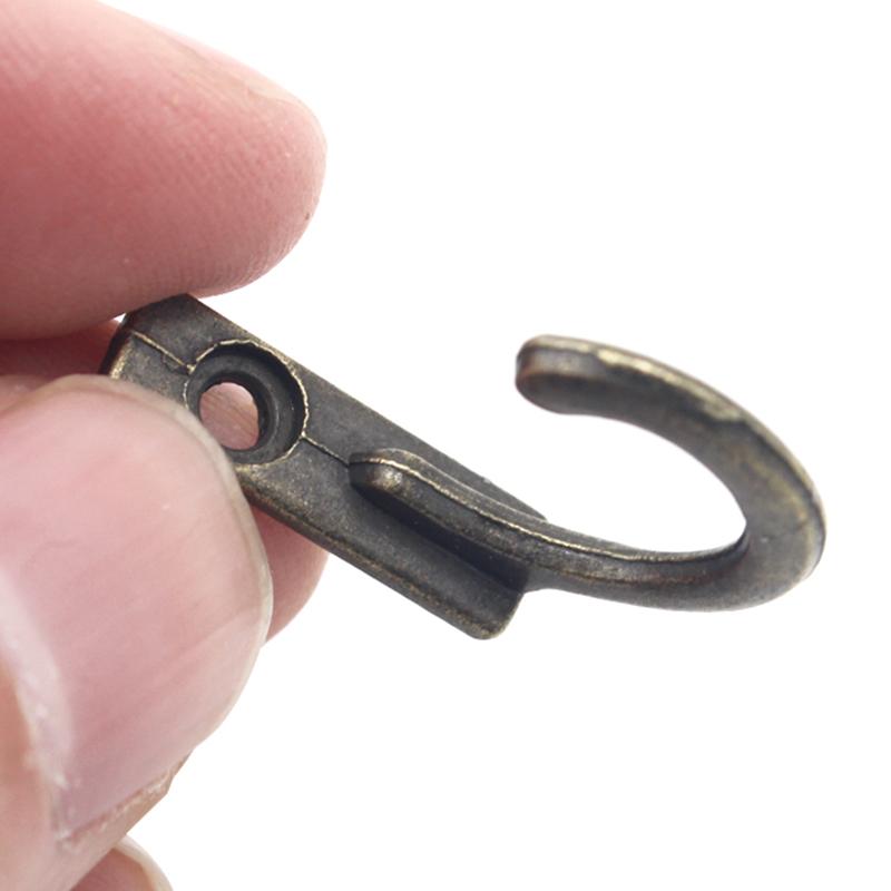50pcs Zinc Alloy Hooks Hanging Clothes Robe Hat Keys Holder Organizer Wall Mounted Display Furniture Accessories
