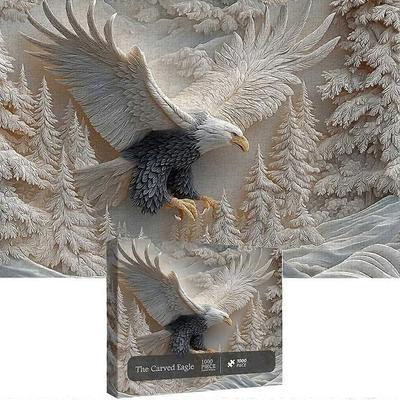 Vyřezávané puzzle s orlem, Puzzle s orlem 1000 dílků Puzzle pro teenagery a dospělé, Puzzle s orlem, Vánoční dárky