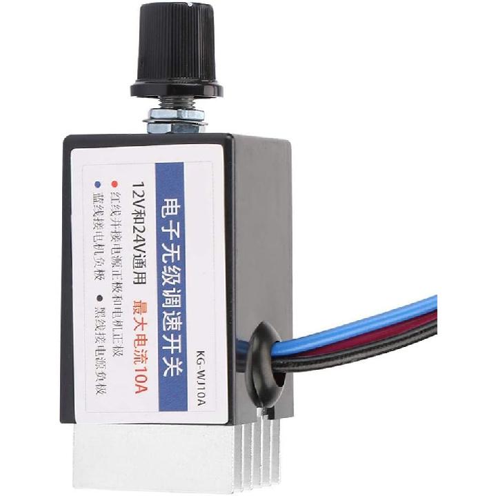 Universal DC 12V/24V Motor Controller Switch for Car Truck Fan Heater Control, Adjusting Speed of Automobile Fan Heater, Defroster, Fans, etc 10A
