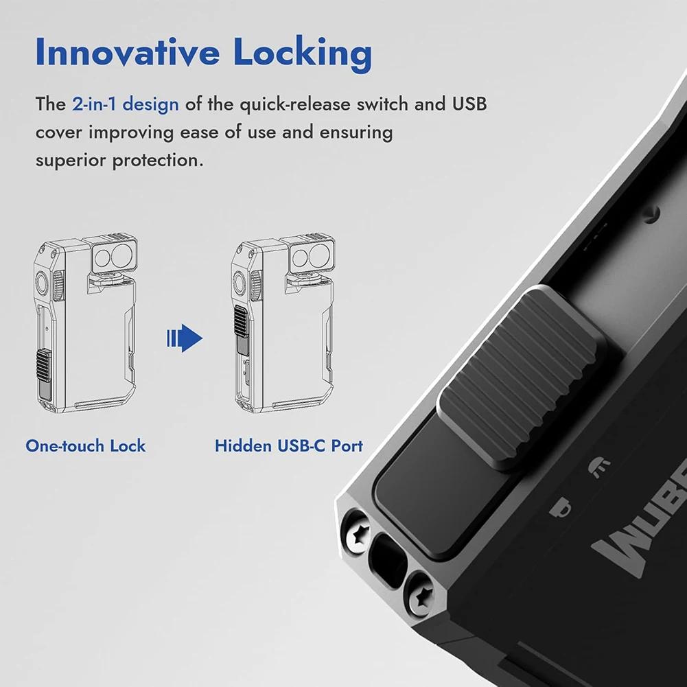 G5 EDC Flashlight 400Lumens Portable Pocket Mini Light Waterproof Torch 180° Rotating Head With Magnetic Tail For Outdoor