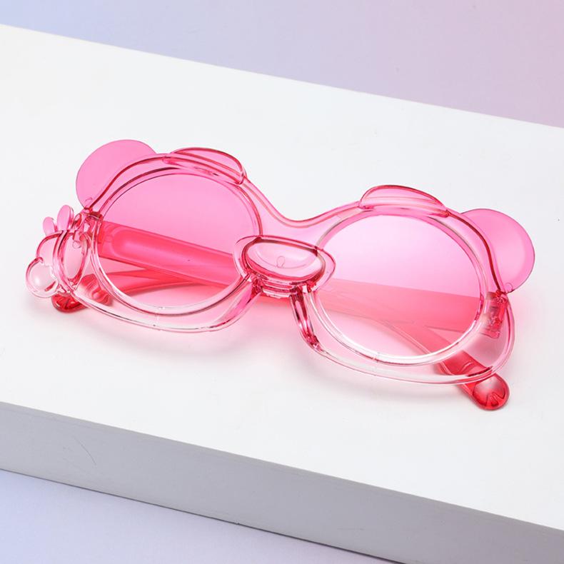Children'S Bear Sunglasses Integrated Children'S Sunshade Glasses Cute Bow Baby Sunglasses
