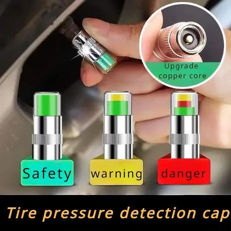 New Car Tire Pressure Indicator Tire Pressure Gauge Indicator Alert Monitoring Valve Cap Sensor External Valve Detection Tools