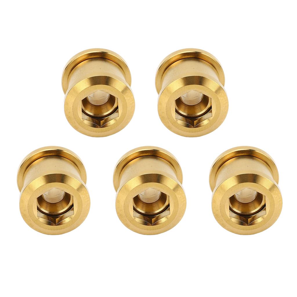 5 Pack 6.5MM Single Chainring Bolts Set High Strength Ti Alloy Universal Single Chainwheel Bolts