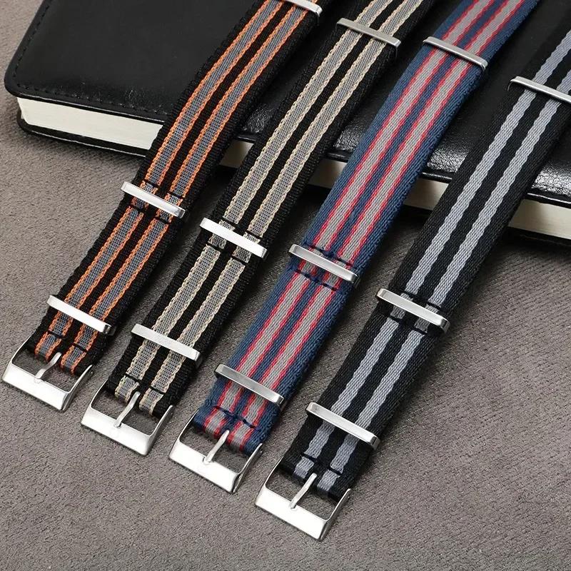 Nylon Watch Strap for Omega 007 for Seamaster 300 20mm Canvas Watchband for Rolex Military Sport Bracelet for Tudor Wristband