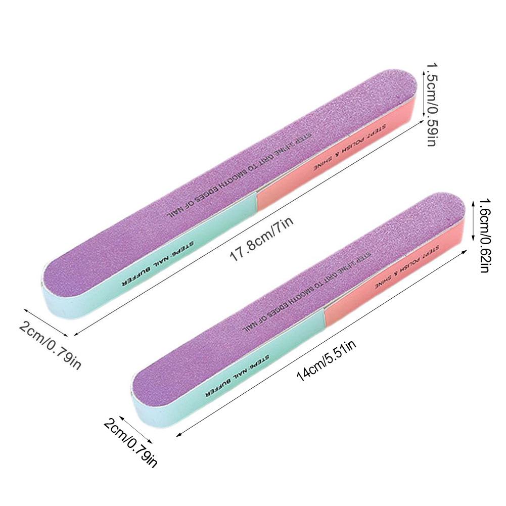 7-in-1 Nagelpufferfeilen Professioneller Polierer für Nagelkunst Maniküre Polierblock Polierzubehör Creme-Werkzeuge