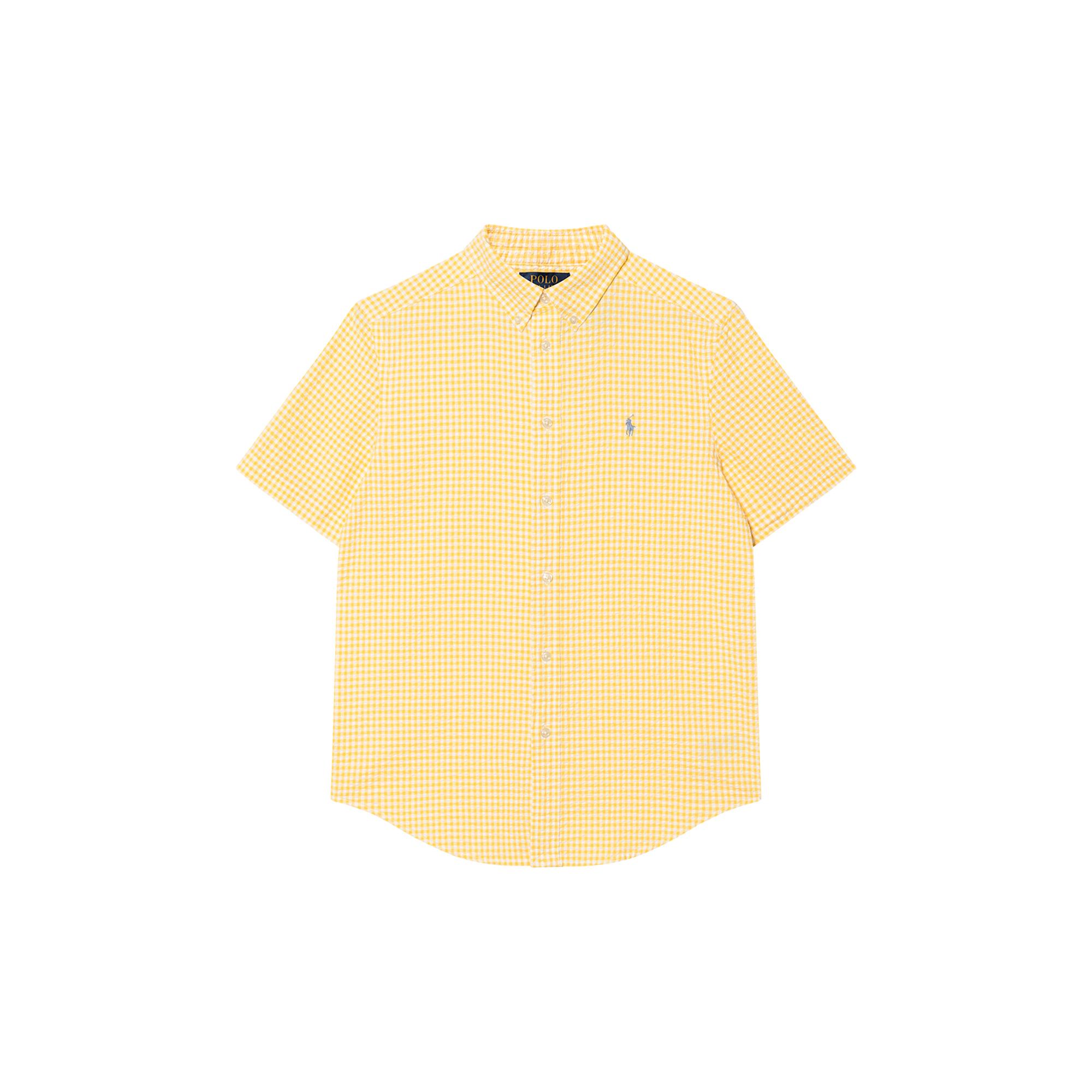 

Рубашка Polo Ralph Lauren Ss25 Хлопок Пузырчатая марля Короткий рукав Желтая Детская Детские рубашки CWPOWOVY6820563-999 L