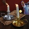 Anti Slip Round Single-head Candlestick With Handle Handheld Candle Holder Candlelight Dinner