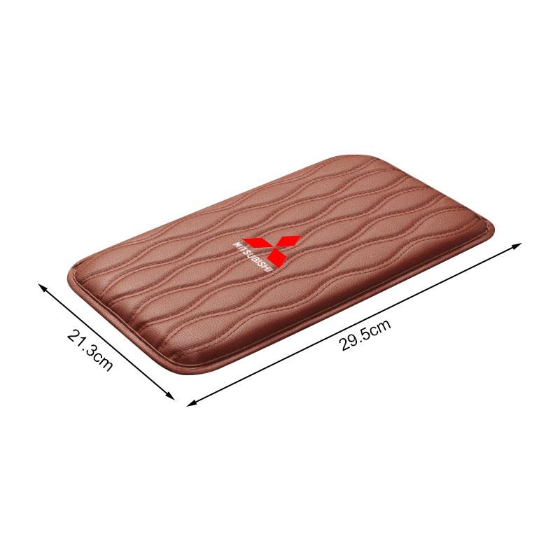 Car Center Console Cover Leather Armrest Mat Arm Storage Box Mat Caps For Mitsubishi ASX Lancer Outlander Pajero EVO EX Lancer