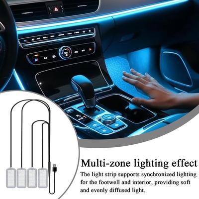 Car Ambient Light Adjustable USB Lamp With USB Port LED Car Lights For Truck SUV Tractor Trailer