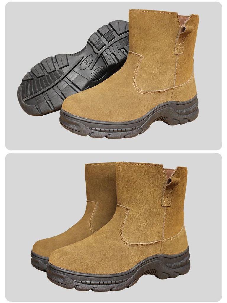 Men's Winter High-Top Outdoor Boots with Thick Fur Lining