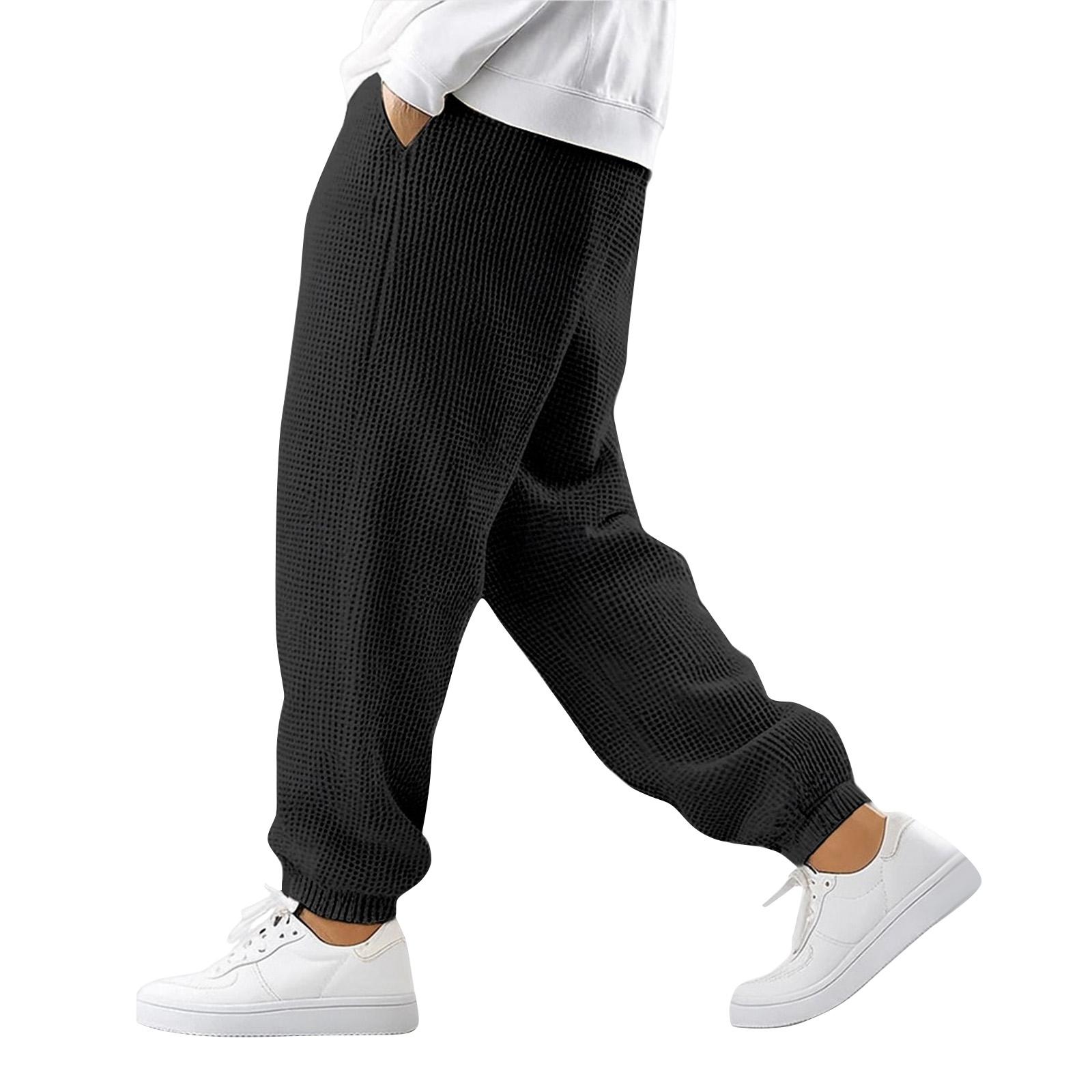 

Men s Solid Color Cuff Sweatpants Men s Casual Fashion Sweatpants M