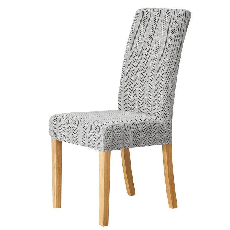 1PC Jacquard Dining Chair Cover Anti-dirty Elastic Chair Covers Seat Slipcover Furniture Protector Decor for Home Hotel Banquet