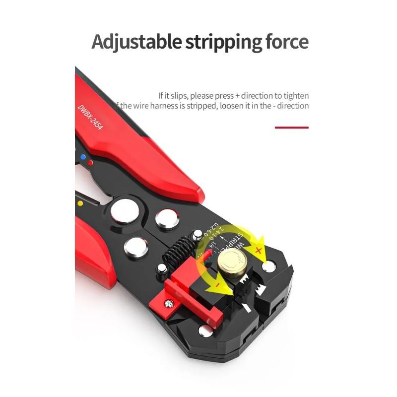 Crimper Cable Cutter Adjustable Automatic Wire Stripper Multifunctional Stripping Crimping Pliers Terminal Hand Tool