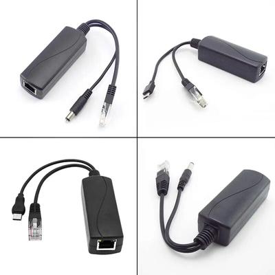 POE Splitter Cable 48V To 12V 5V Output Power Over Ethernet Poe Connectors Adapter for Security Camera Surveillance