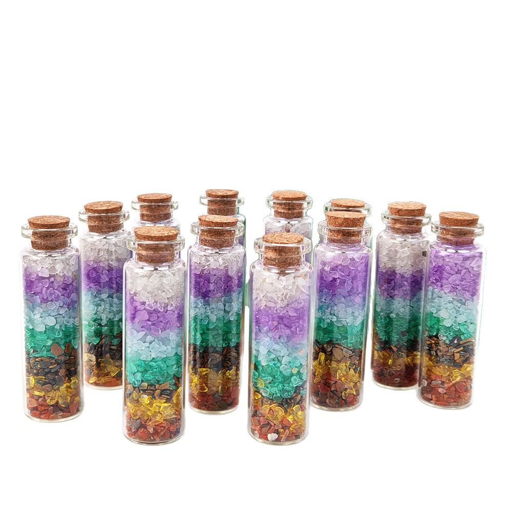 

Mixed Crystal Stone Wish Bottles - Message in a Bottle Ornaments