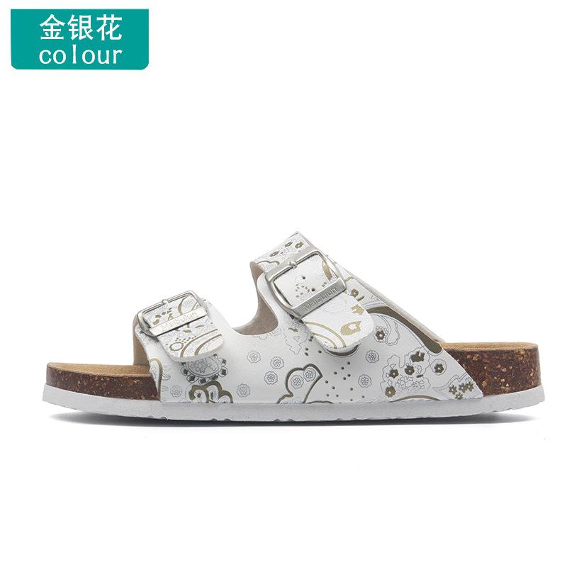 Fashion Astronomy cork slippers men strucplates couple beach slippers casual sandals men summer shoes