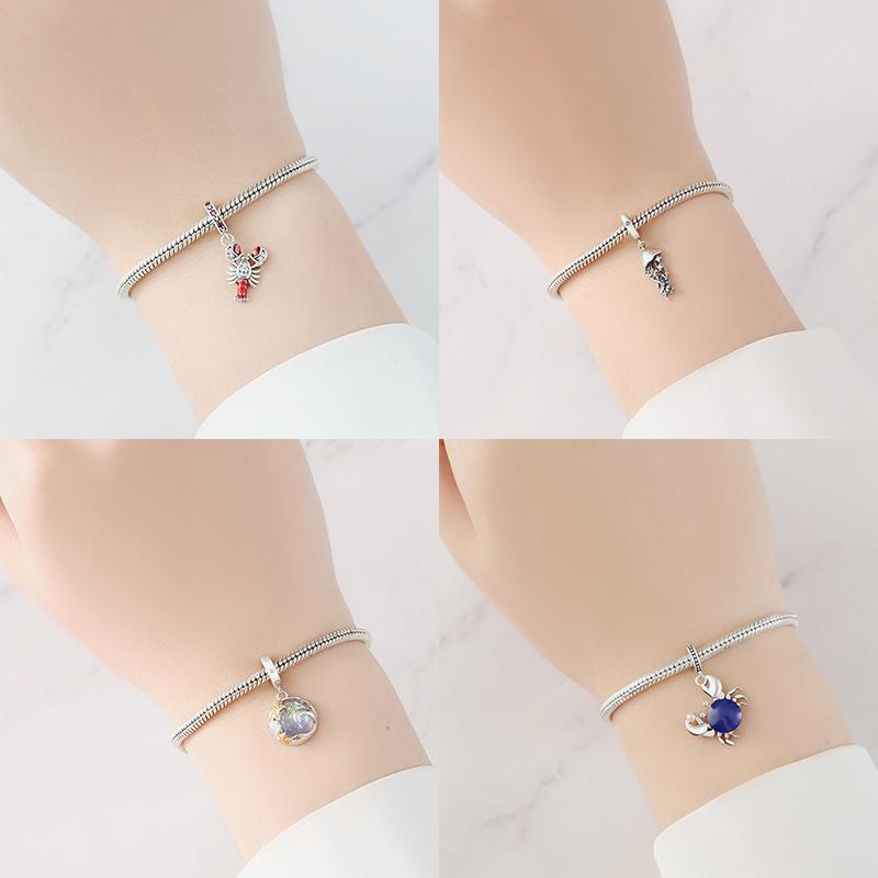 Orginal Copper Charm Sea Crab Turtle Starfish Charms Beads Fit Bracelet Necklace Bead Jewelry Making Jewelry Gift