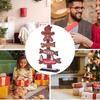 Wood Christmas Trees Gingerbread Man On Topper Desk Christmas Tree Decorative Christmas Tiered Tray Decor Sign Holiday Ornament