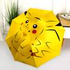 Happy Pikachu  Pattern, Automatic Folding Umbrella, Portable and Foldable Design, 8 Ribs, a Christmas or Birthday Gift.
