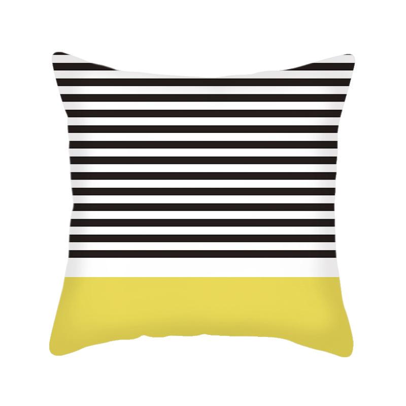 Nordic Cushion Pillow Geometric Linen Pillow Cover Yellow European Nordic Ins Style Cushion Cover
