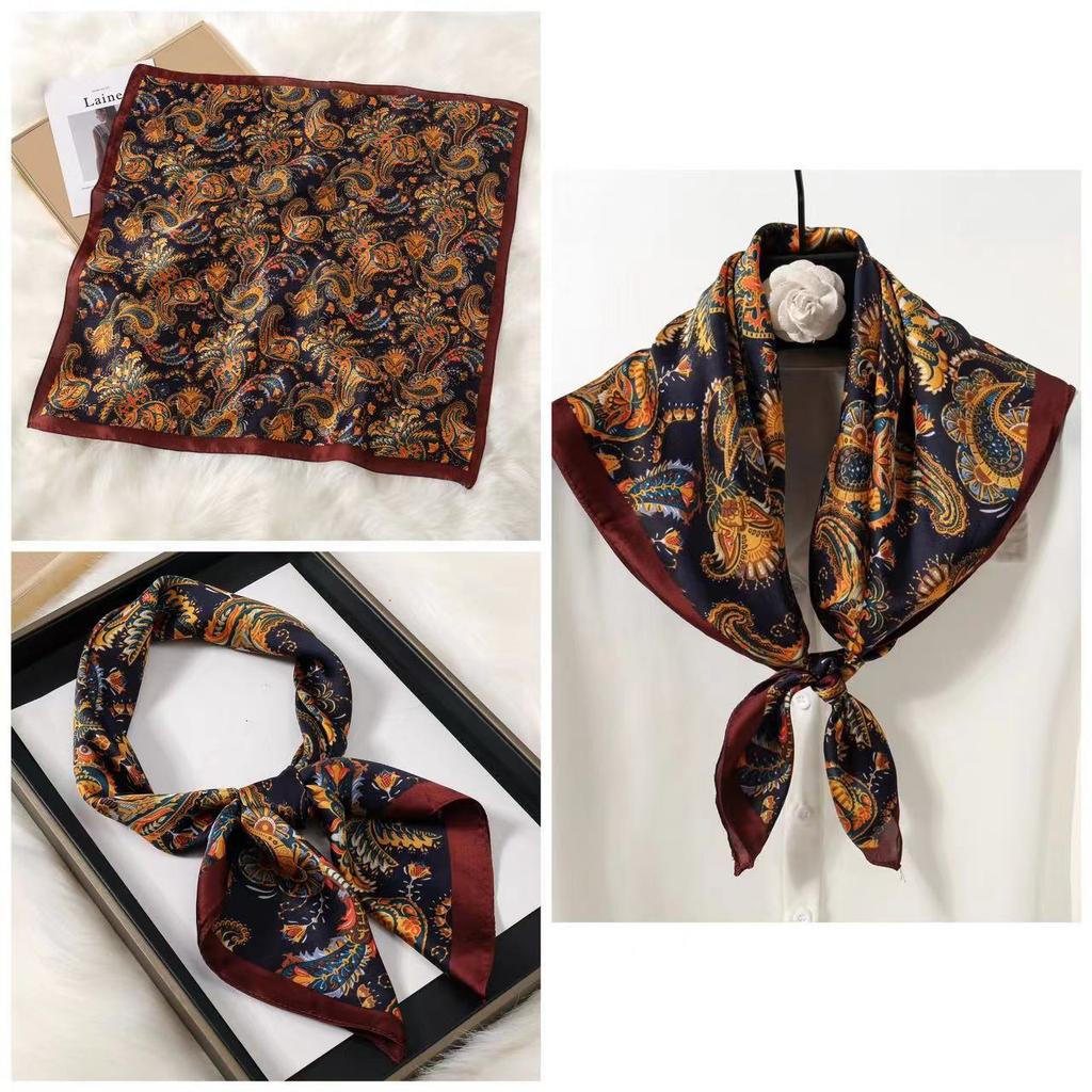 Eleganti Foulard di Seta da Donna Con Centinaia di Camicie, Assistenti di Volo, Decorazione Professionale, Protezione del Collo, Foulard, 70 Foulard Quadrati Piccoli.