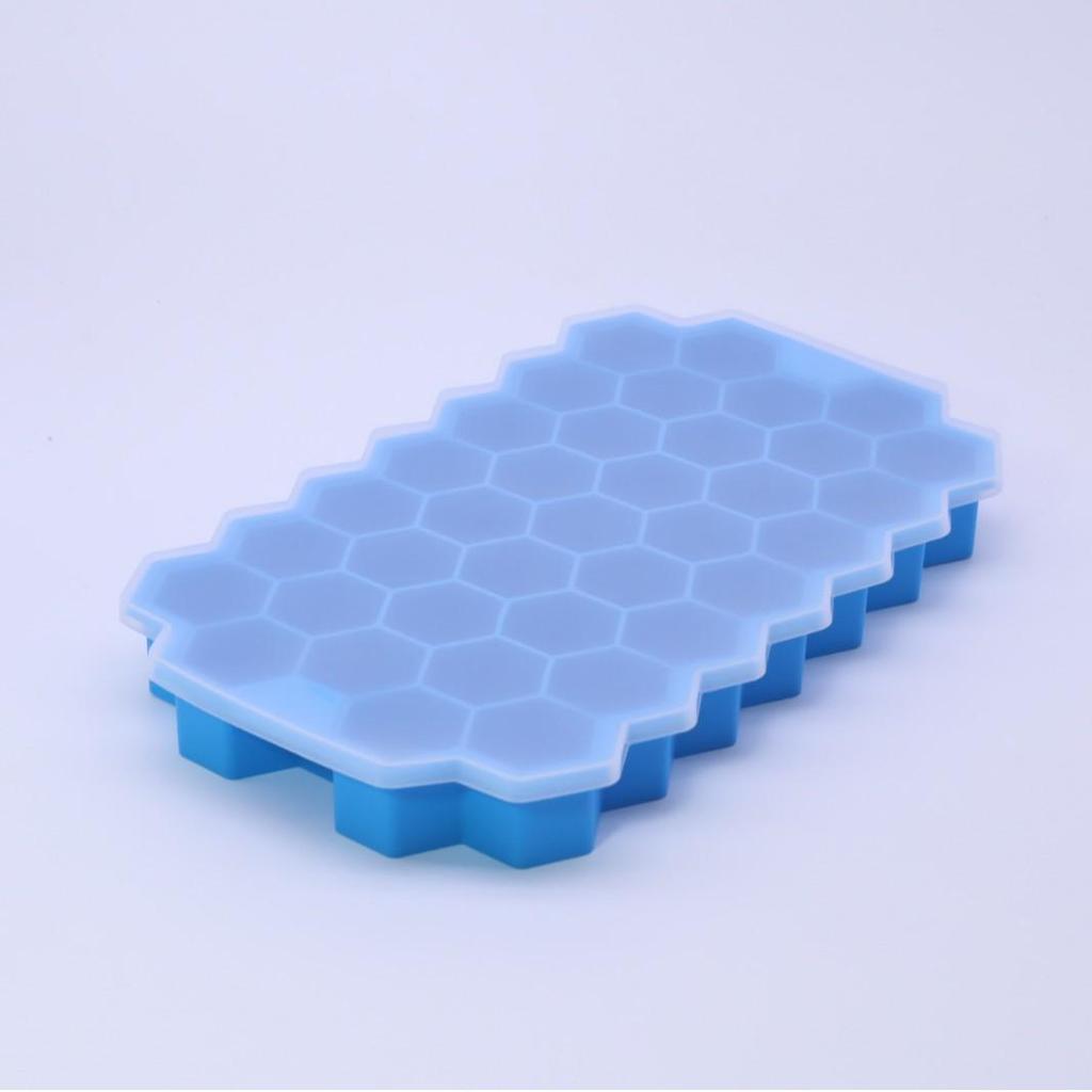 Silicone Ice Cube Mold Set: Long Strip, 6 Squares, 6 Balls, 15 Grids, 37 Grids, Skull Shapes with Lid.
