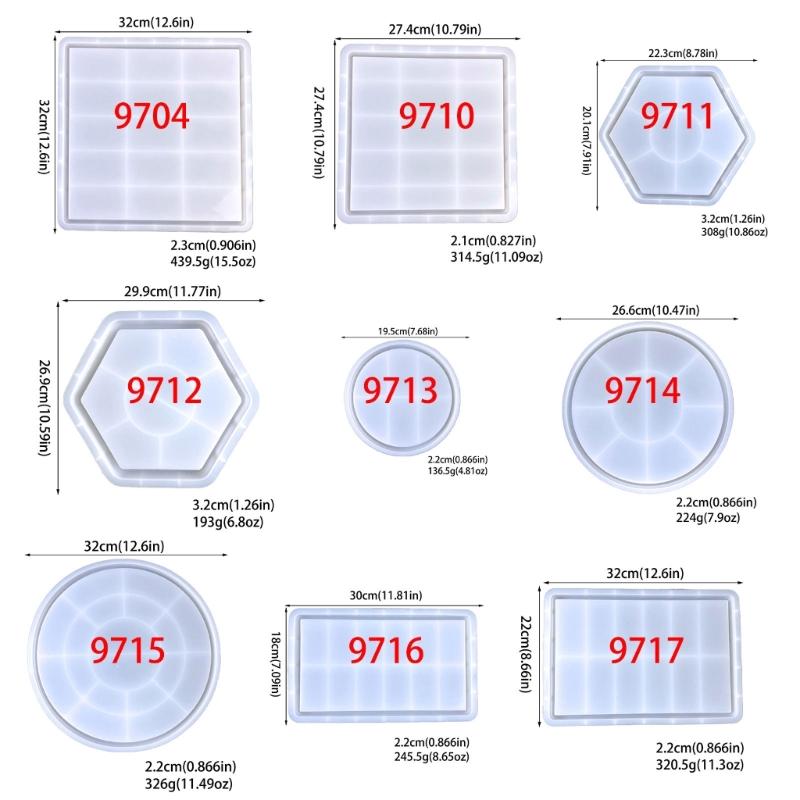 Irregular Saucer Shape Mould Square Cups Tray Casting Mould Durable Resin Molds for Unique Ornaments Silicone Molds