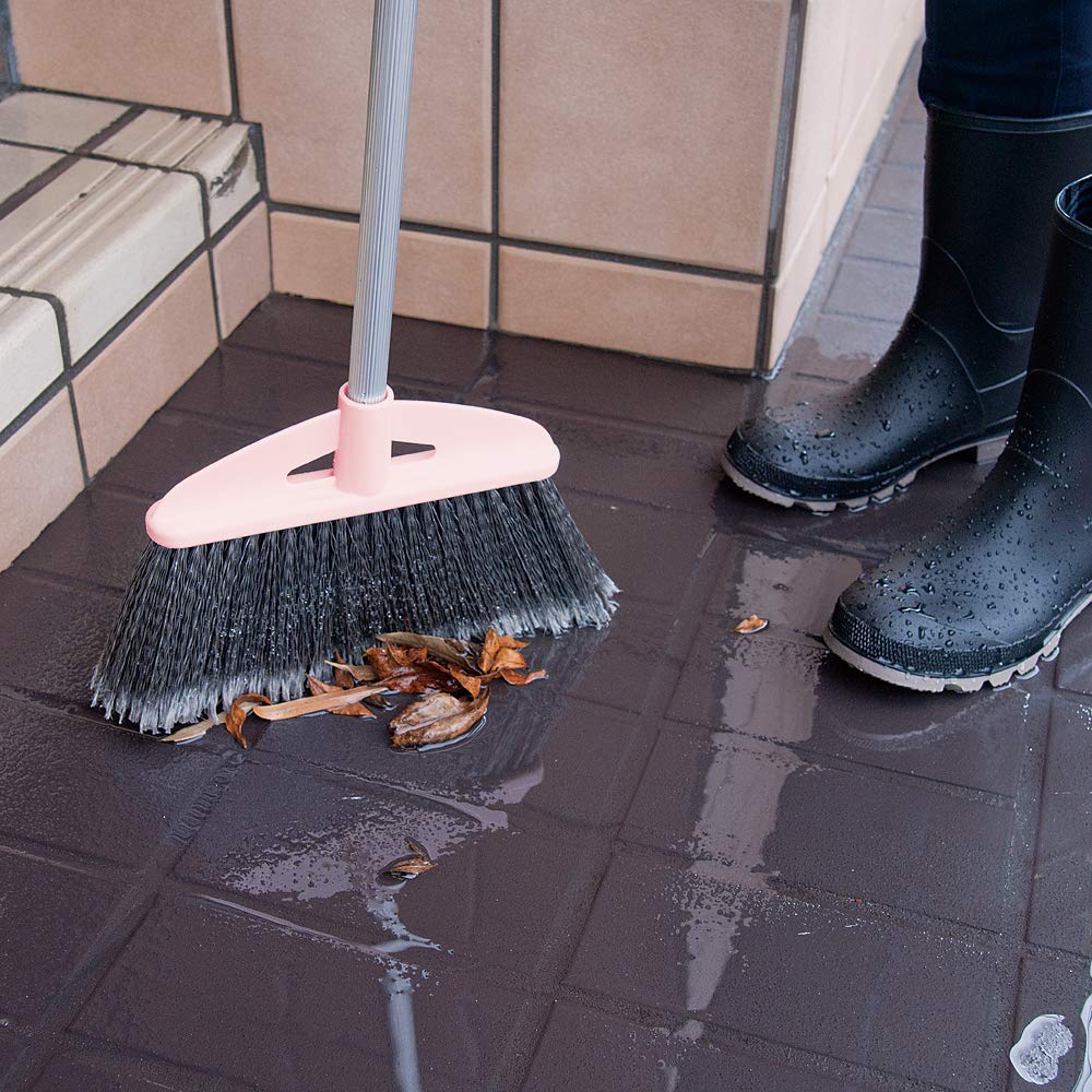 Azuma Venkovní koště TK Rozšiřitelné venkovní koště pro důkladné zametání Šířka štětin 31 cm Celková délka Růžové Dokáže zamést jemný prach a mokré spadané listí