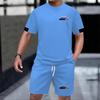 Set da Uomo Casual Moda Semplice a Maniche Corte con Pantaloncini Tuta Sportiva Comoda Ampia Versatile Unisex Abbigliamento Sportivo