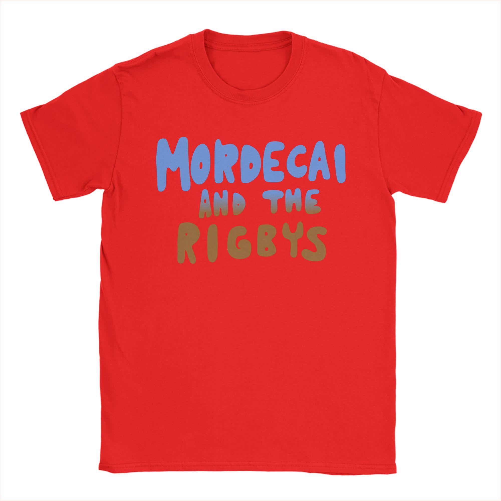 Mordecai and the rigbys TShirt for Men  Awesome Cotton Tee Shirt Crewneck Short Sleeve T Shirts Summer Tops S