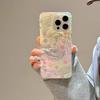 Iridescent Glossy Phone Case for iPhone 11 13 14 15 16 17 Pro 17 13 14 15 Pro Max High Quality Fantasy Floral Style Full Protection Shell