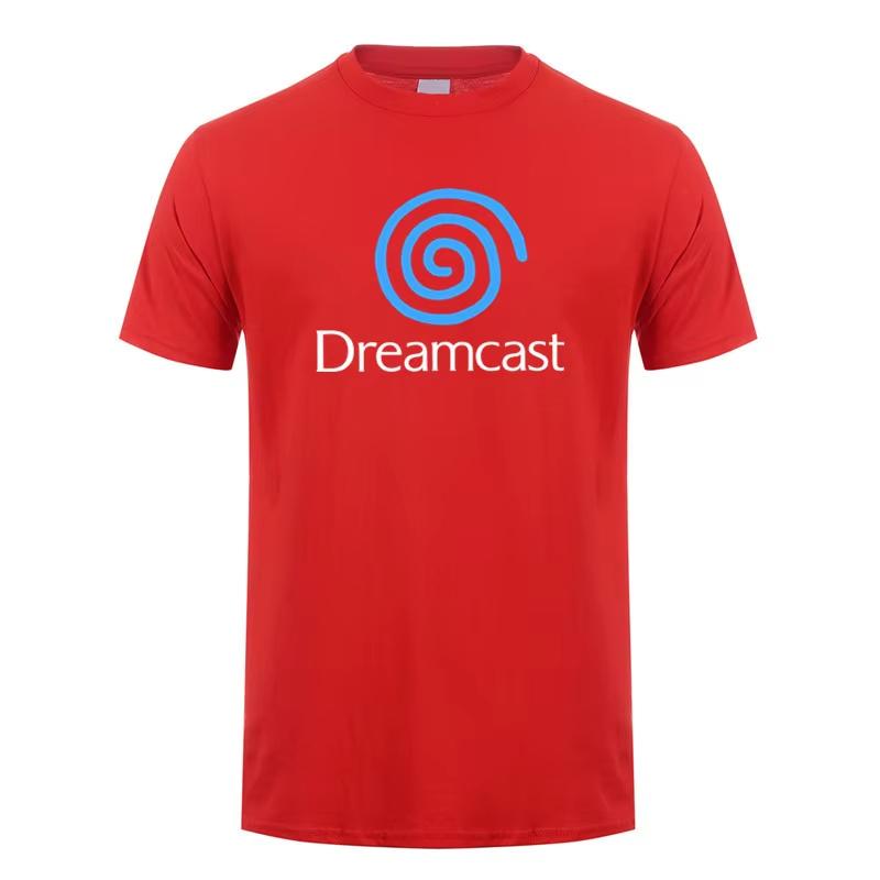 Dreamcast Tribute Blue Swirl T Shirt Summer  Cotton Short Sleeve Dreamcast T-shirts Gift  WoMan Tops Tee