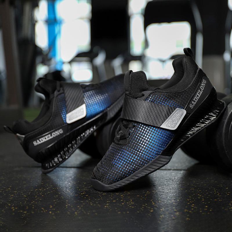 SAIKELONG Big Size 46 45 Professional Men Weight Training Shoes Red Weight Lifting Gym Shoes Mens Good Quality Hard Pull Boots