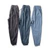 Ankle Banded Pants Men's Trendy Summer Light and Smooth Draping Casual Pants Loose Casual Elastic Waist Lyocell Jeans