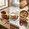 Smooth Salad  Mug Built In Side Handle Coffee Mug Practical Milk Cup  Salad Serving