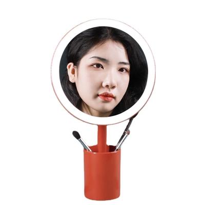 Pen Holder Mirror Charging Desktop Desktop Cosmetic Mirror with Light Portable Dressing Cosmetic Mirror