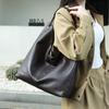 2025 Vegetable Tanned Cowhide Popular Large-capacity Tote Bag All-matching One-shoulder Class Armpit Commuter