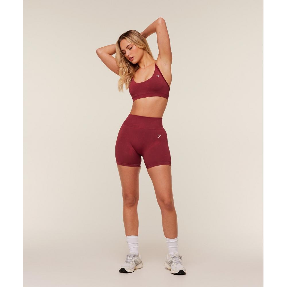 Gymshark Everyday Seamless Washed Sports Bra Red Wash B6b8y Rccj