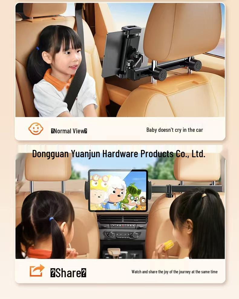 Retractable Car Headrest Tablet & Phone Holder