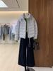 Winter Pinghu New Hooded Ribs Women's Down Jacket Short Versatile Casual Small Puff