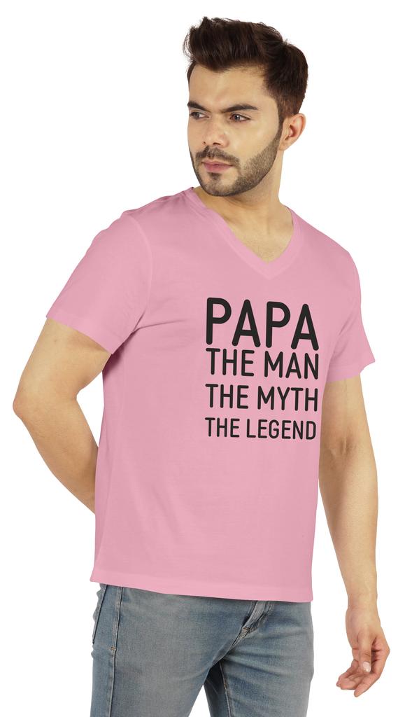 Inkmeso Herren T-Shirt mit Buchstabenaufdruck    Papa Der Mann Der Mythos Die Legende   Für Papas Baumwoll-Jersey-T-Shirt Für